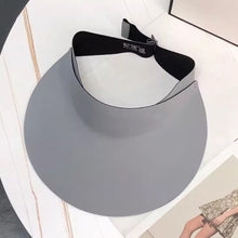 Load image into Gallery viewer, Portable Collapsible Summer Traceless Empty Top Sun Cap UPF50+ UV Protection Large Brimmed Sun Cap

