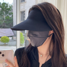 Load image into Gallery viewer, Portable Collapsible Summer Traceless Empty Top Sun Cap UPF50+ UV Protection Large Brimmed Sun Cap
