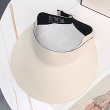 Load image into Gallery viewer, Portable Collapsible Summer Traceless Empty Top Sun Cap UPF50+ UV Protection Large Brimmed Sun Cap
