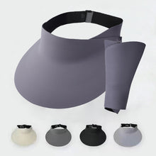 Load image into Gallery viewer, Portable Collapsible Summer Traceless Empty Top Sun Cap UPF50+ UV Protection Large Brimmed Sun Cap
