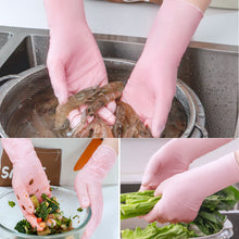 Load image into Gallery viewer, 30PCS 12-Inch Lengthened And Thickened Disposable Bare Nitrile Gloves Catering Baking Labor Protection Waterproof Durable Rubber Gloves
