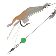 Load image into Gallery viewer, 1PC 8CM/5.8G Artificial Shrimp Lure Bait Noctilucence Shrimp With Dezhou Fishing Group For Blanquillo Snakehead Bass
