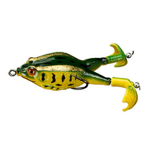 Load image into Gallery viewer, 1PC 13.5G9.2CM Surface Simulation Thunder Frog With Twin Propeller Fins Lure Double Hook Soft Bait For Redfin Culter Bass Snakehead
