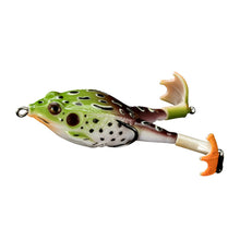 Load image into Gallery viewer, 1PC 13.5G9.2CM Surface Simulation Thunder Frog With Twin Propeller Fins Lure Double Hook Soft Bait For Redfin Culter Bass Snakehead
