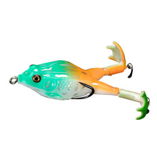 Load image into Gallery viewer, 1PC 13.5G9.2CM Surface Simulation Thunder Frog With Twin Propeller Fins Lure Double Hook Soft Bait For Redfin Culter Bass Snakehead
