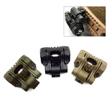 Load image into Gallery viewer, Five-Segment Helmet Light Mini Flashlight Clamp 25MM Adjustable And Rotatable Tactical Helmet Flashlight Clamp Guide Set
