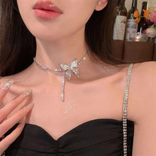 Load image into Gallery viewer, Shiny Butterfly Collar Necklace Women Fashion Jewelry Elegant Festival Party Charm Accessory Memorial Jewelry Gift 2024 Trend
