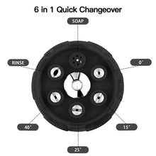 Load image into Gallery viewer, 6 in 1 1/4" High Pressure Washer Spray Nozzle 0° 15° 25° 40° 65° Rotation Watering Rinse Soap Nozzle Tip Max. 3000Psi For Car Garden Cleaning
