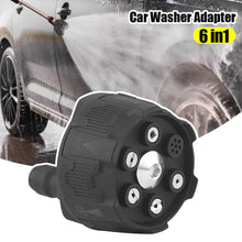 Load image into Gallery viewer, 6 in 1 1/4" High Pressure Washer Spray Nozzle 0° 15° 25° 40° 65° Rotation Watering Rinse Soap Nozzle Tip Max. 3000Psi For Car Garden Cleaning
