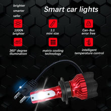 Load image into Gallery viewer, 1Pc H1 H3 H8 9005 9006 H4 H13 H7 880 H27 9004 9007 H11 881 60W LED Auto Car Headlight Lamp Beam Bulbs 10000LM 6000K Automobile Bulb White
