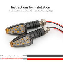 Load image into Gallery viewer, 2Pcs 9LED Motorcycle Turn Signal Lights Indicator Blinker Side Lights Front&amp;Rear Motorbikes For Kawasaki Yamaha Honda Suzuki
