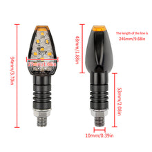Load image into Gallery viewer, 2Pcs 9LED Motorcycle Turn Signal Lights Indicator Blinker Side Lights Front&amp;Rear Motorbikes For Kawasaki Yamaha Honda Suzuki

