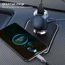 Load image into Gallery viewer, Dual USB Car Charger With Micro USB Type C Cable QC3.0 Fast Charging For Phone 12V/24V Cigarette Lighter Sockets
