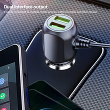 Load image into Gallery viewer, Dual USB Car Charger With Micro USB Type C Cable QC3.0 Fast Charging For Phone 12V/24V Cigarette Lighter Sockets
