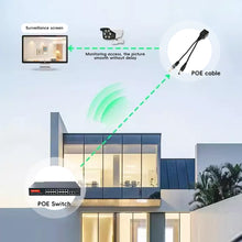 Load image into Gallery viewer, POE Cable Passive Power Over Ethernet Adapter Cable POE Splitter RJ45 Injector Power Supply Module 5V 12v For IP Camea
