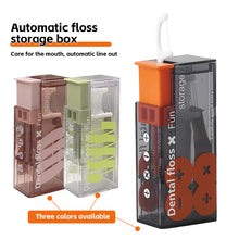 Load image into Gallery viewer, Portable Floss Dispenser Includes 10Pcs Floss Automatic Ejectable Floss Organiser Oral Care Press-on Disposable Flossing Sticks
