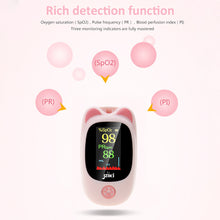 Load image into Gallery viewer, Children's Oximeter Finger Clip Pulse Heart Rate Monitoring Oximeter Household Saturometer Health Care Blood Pressure Child

