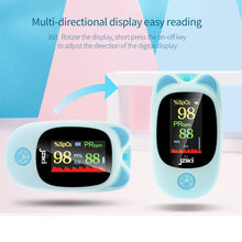 Load image into Gallery viewer, Children's Oximeter Finger Clip Pulse Heart Rate Monitoring Oximeter Household Saturometer Health Care Blood Pressure Child
