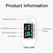 Load image into Gallery viewer, Oximetry Monitor Finger Clip Pulse Oximeter Finger Oximetry Heart Rate Home Health Monitor Saturometer Blood Pressure Adult Child
