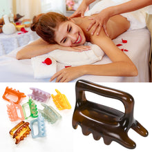 Load image into Gallery viewer, Body Spine Vertebra Physical SPA Scraping Body Massager Tool Pain Relief Back Double Push Resin Wax Massager
