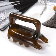 Load image into Gallery viewer, Body Spine Vertebra Physical SPA Scraping Body Massager Tool Pain Relief Back Double Push Resin Wax Massager
