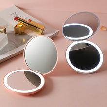 Load image into Gallery viewer, Creative Portable LED Light Cosmetic Mirror Lamp Compact LED Mirror StorageTable Mirror Magnifying Makeup Cosmetic
