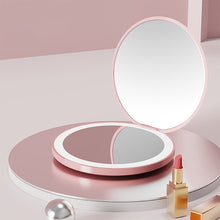 Load image into Gallery viewer, Creative Portable LED Light Cosmetic Mirror Lamp Compact LED Mirror StorageTable Mirror Magnifying Makeup Cosmetic

