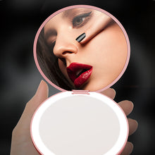 Load image into Gallery viewer, Creative Portable LED Light Cosmetic Mirror Lamp Compact LED Mirror StorageTable Mirror Magnifying Makeup Cosmetic
