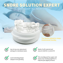 Load image into Gallery viewer, Anti Snoring Bruxism Mouth Guard Improve Sleeping Teeth Bruxism Sleeping Anti Snoring and Apnea Snoring Device To Stop Snoring
