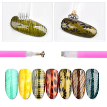 Load image into Gallery viewer, 4Pcs/set Multi Functional Nail Art Magnet Stone Crystal Pattern Cat's Eye Nail Art Magnetic Bar Nail Enhancement Tool
