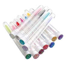 Load image into Gallery viewer, 50pcs Disposable Test Tube Crystal Stem Eyelash Brush Replaceable Dust-proof Sparkling Diamond Makeup Eyelash Mascara Brush
