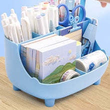 Load image into Gallery viewer, Kawaii Desktop Pen Holder Large-capacity Cute Stationery Storage Box Creative Cartoon Pencil Holder Ins Desk Organizer With Stickers Gift
