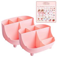 Load image into Gallery viewer, Kawaii Desktop Pen Holder Large-capacity Cute Stationery Storage Box Creative Cartoon Pencil Holder Ins Desk Organizer With Stickers Gift
