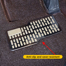 Load image into Gallery viewer, Z Shape Car Foot Rest Pedal Board Floor Carpet Mat Anti-slip Stainless Steel Heel Pad Black Beige Brown For Car Truck SUV
