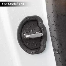 Load image into Gallery viewer, 4Pcs Silicone Car Door Mute Damping Cushion Anti-collision Lock Buckle Protective Cover for Tesla Model 3 Model Y
