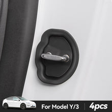 Load image into Gallery viewer, 4Pcs Silicone Car Door Mute Damping Cushion Anti-collision Lock Buckle Protective Cover for Tesla Model 3 Model Y
