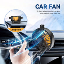 Load image into Gallery viewer, 5V/12V/24V Electric Car Cooler Low Noise USB Folding Car Cooling Fan 360 Rotation Automobile Air Cooler for Auto SUV Summer
