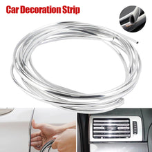Load image into Gallery viewer, 3m/4m/5m/6m Car Door Edge Scratch Air Conditioning Automotive Output Decoration Strip Grid Moulding Trim Protector Chrome DIY U Style
