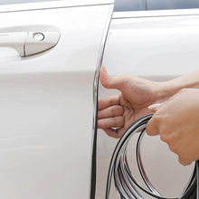 Load image into Gallery viewer, 3m/4m/5m/6m Car Door Edge Scratch Air Conditioning Automotive Output Decoration Strip Grid Moulding Trim Protector Chrome DIY U Style
