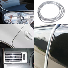 Load image into Gallery viewer, 3m/4m/5m/6m Car Door Edge Scratch Air Conditioning Automotive Output Decoration Strip Grid Moulding Trim Protector Chrome DIY U Style
