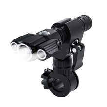 Load image into Gallery viewer, 1PC 3LED Bicycle Headlights T6 Aluminum Alloy Strong Light Highlighting Airplane Shaped Lights Outdoor Night Riding Set
