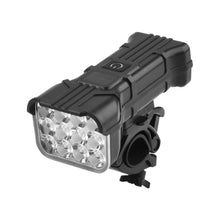 Load image into Gallery viewer, 12 LED Bicycle Horn Headlight With Digital Display USB Charging Outdoor Night Riding Fishing Safety Warning Light
