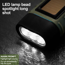 Load image into Gallery viewer, Outdoor Solar Hand-Operated Dual Purpose Flashlight Portable Multi-Functional LED First Aid Mountaineering Camping Hiking Emergency Light
