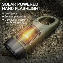 Load image into Gallery viewer, Outdoor Solar Hand-Operated Dual Purpose Flashlight Portable Multi-Functional LED First Aid Mountaineering Camping Hiking Emergency Light
