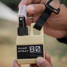 Load image into Gallery viewer, 80ML Outdoor Tactical Spray Bottle Portable Alcohol Disinfectant Press Dispenser Bottle With Buckle Outdoor Camping Trip Hiking Supplies
