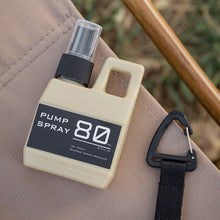 Load image into Gallery viewer, 80ML Outdoor Tactical Spray Bottle Portable Alcohol Disinfectant Press Dispenser Bottle With Buckle Outdoor Camping Trip Hiking Supplies
