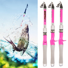 Load image into Gallery viewer, 1.5/1.8M Portable Retractable Lure Fishing Rod Ultra-Short Section 38CM FRP Fishing Rod
