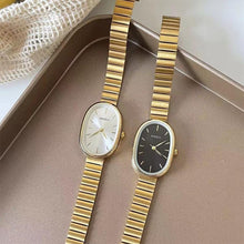 Load image into Gallery viewer, Oval Dial With Bamboo Strap Women Quartz Watch Stainless Steel Material Wristwatch Luxury Design Girl Student Gift
