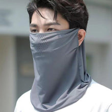Load image into Gallery viewer, UPF50+ Full Face Ice Silk Sunscreen Mask Solid Color Shoulder Neck Protective Mask Outdoor Riding Fishing UV Protection Equipment
