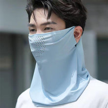 Load image into Gallery viewer, UPF50+ Full Face Ice Silk Sunscreen Mask Solid Color Shoulder Neck Protective Mask Outdoor Riding Fishing UV Protection Equipment
